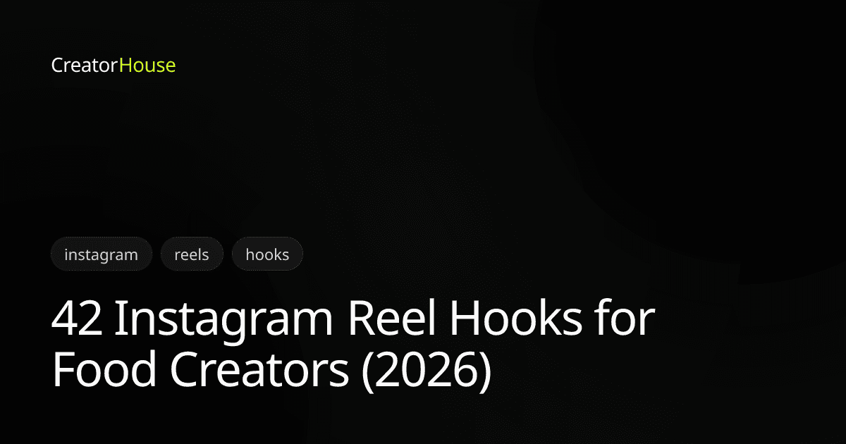 42 Instagram Reel Hooks for Food Creators (2026)