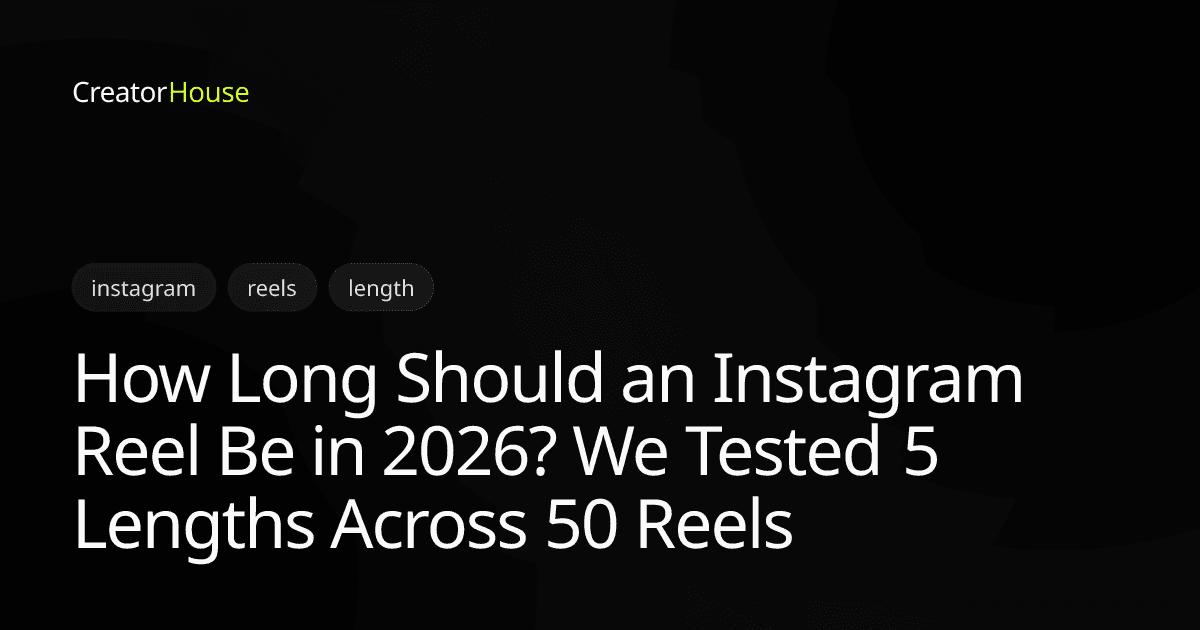 How Long Should an Instagram Reel Be in 2026? We Tested 5 Lengths Across 50 Reels