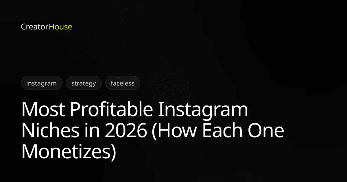 Most Profitable Instagram Niches in 2026 (How Each One Monetizes)
