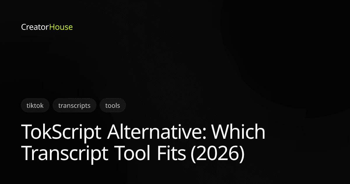 TokScript Alternative: Which Transcript Tool Fits (2026)