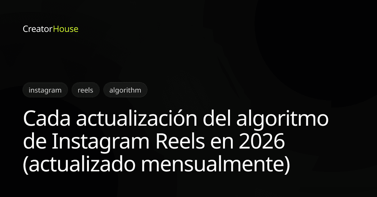 Cada actualización del algoritmo de Instagram Reels en 2026 (actualizado mensualmente)